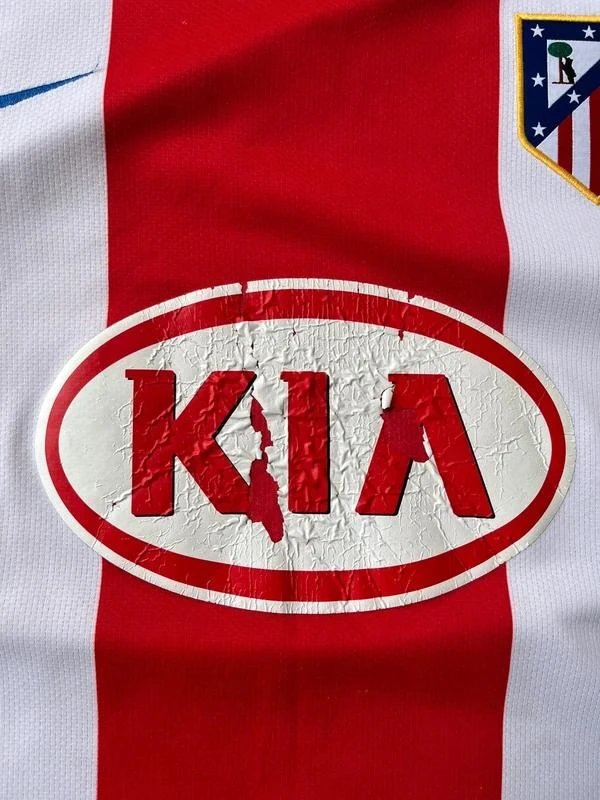 Vintage 2007-08 Nike Atlético Madrid red white home soccer jersey Size S – photo 6